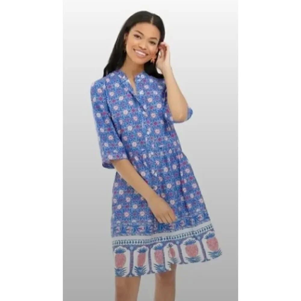 CUTE Pineapple Shirt Mini Dress Sz. XS